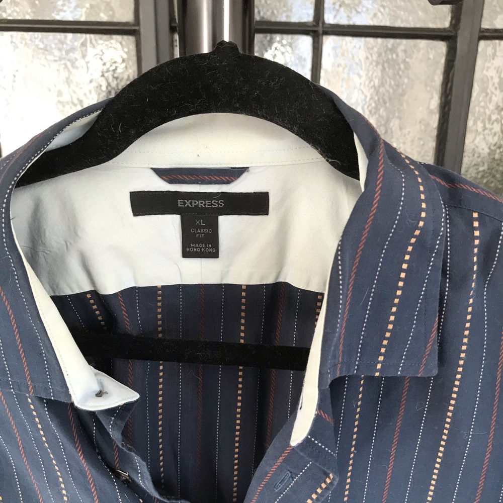 Striped Express Button Down Shirt - image 2